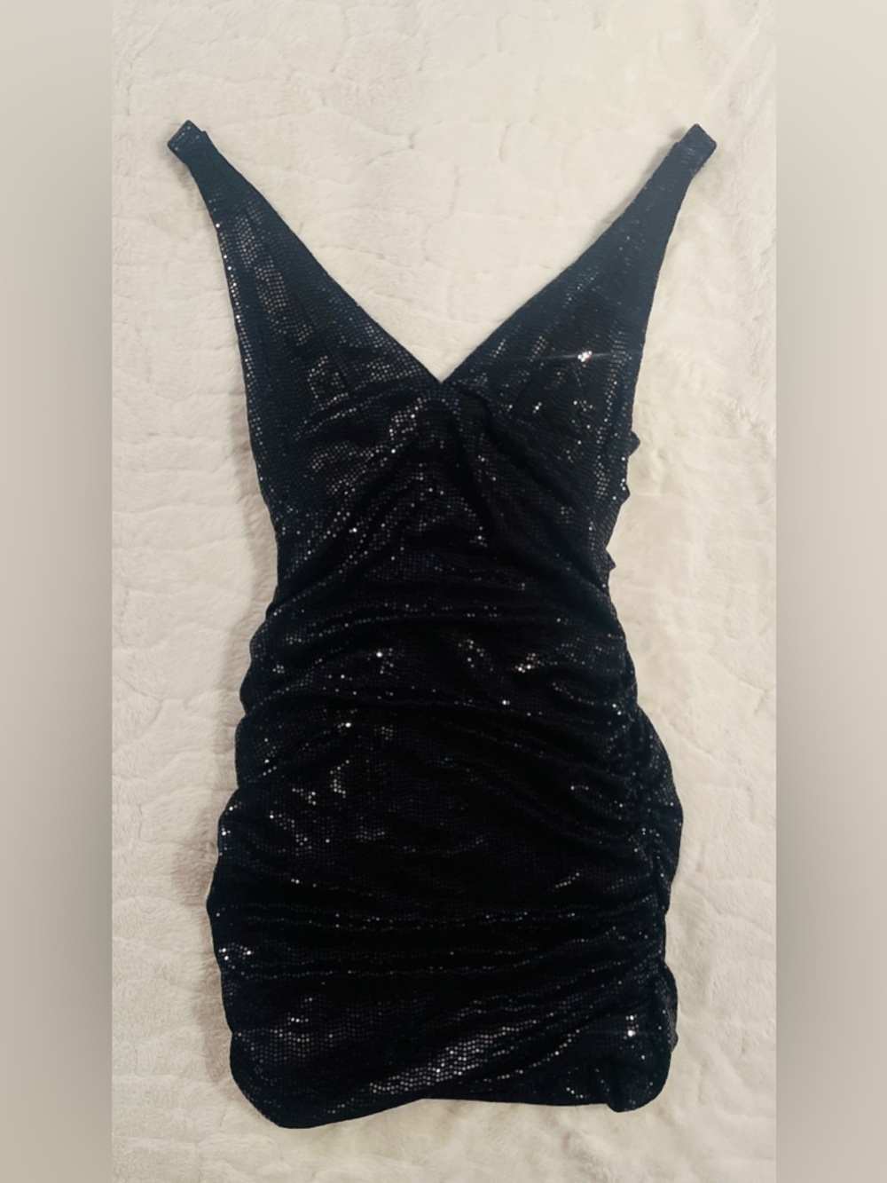 Urban Outfitters Black Sequin Mini Dress. Size S - Picture 3 of 8